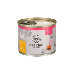 Вологий корм для дорослих собак Pet Chef м'ясний паштет з куркою 200 г