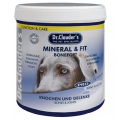 Вітамінно-мінеральна добавка для собак Dr.Clauder's Mineral & Fit Bonefort у період інтенсивного росту, в умовах підвищеного навантаження та стресу на організм, або для собак похилого віку, 500 г